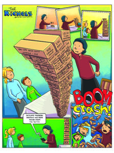 pile of boxes comic